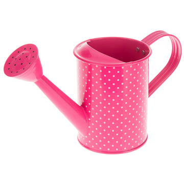 Pink Polka Dot Metal Watering Can. FREE SHIPPING - Artisticspacedecor